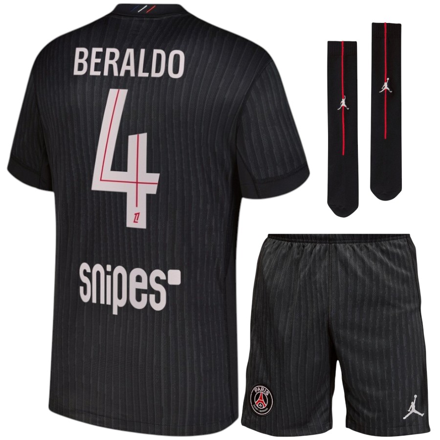 Maillot Kit Enfant PSG Jordan Fourth 2025 2026 Beraldo
