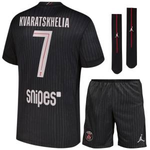 Maillot Kit Enfant PSG Jordan Fourth 2025 2026 Kvaratskhelia