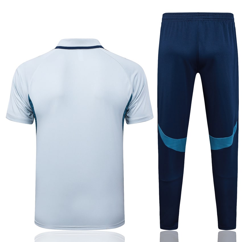 Survetement Arsenal Polo 2025 2026 Blanc Bleu (3)
