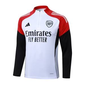 Survetement Arsenal Training 2025 2026 Blanc Rouge (3)