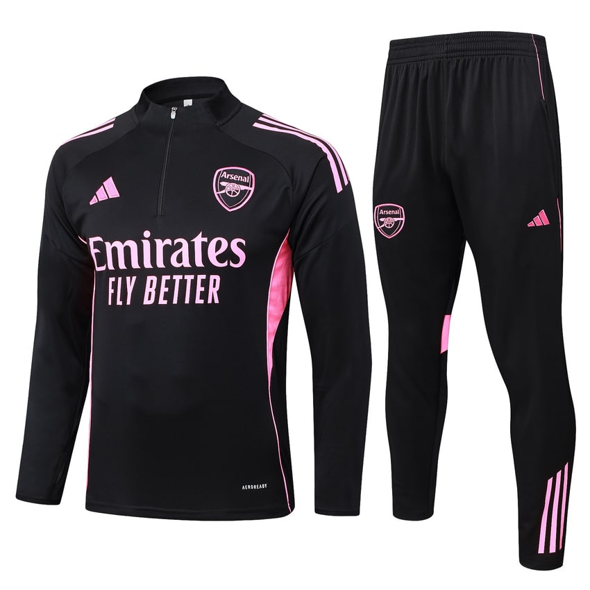 Survetement Arsenal Training 2025 2026 Noir Rose (1)
