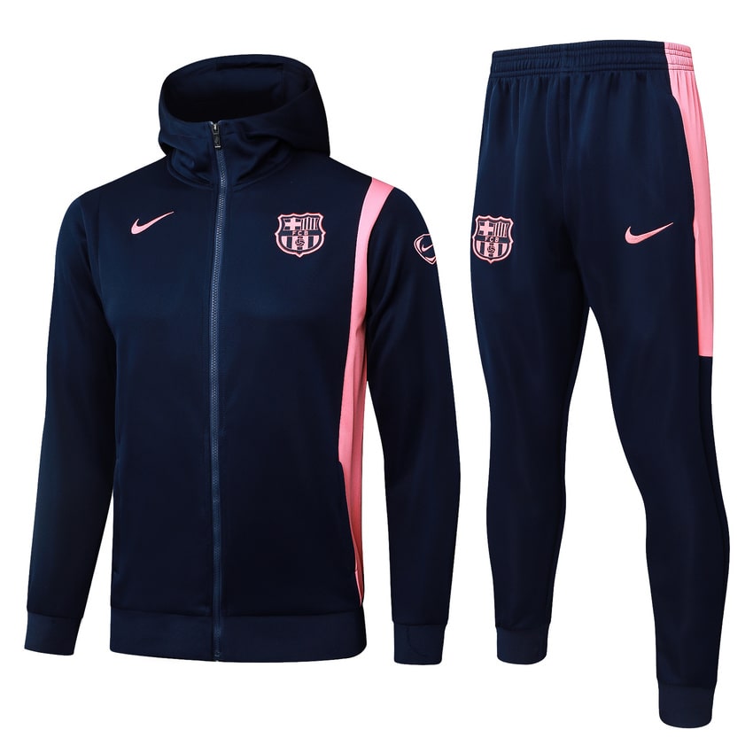 Survetement Barca Sweat 2025 2026 Bleu Rose (1)
