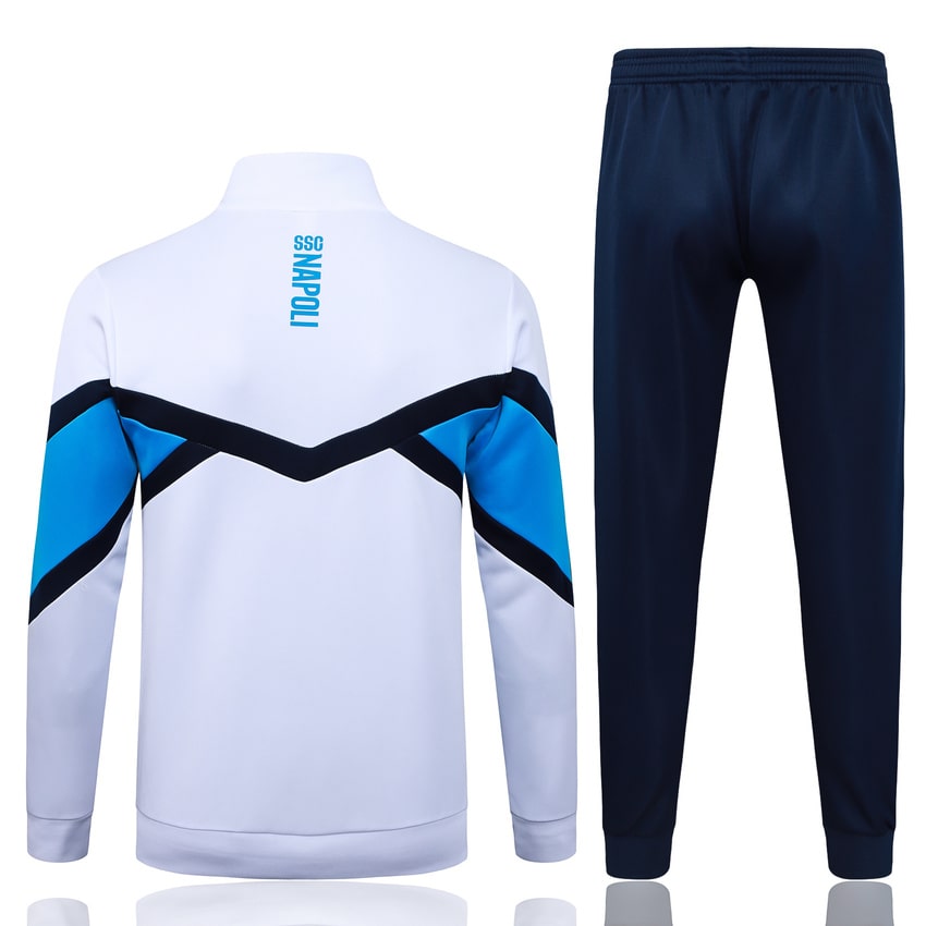 Survetement Naples Veste 2025 2026 Blanc Bleu (4)