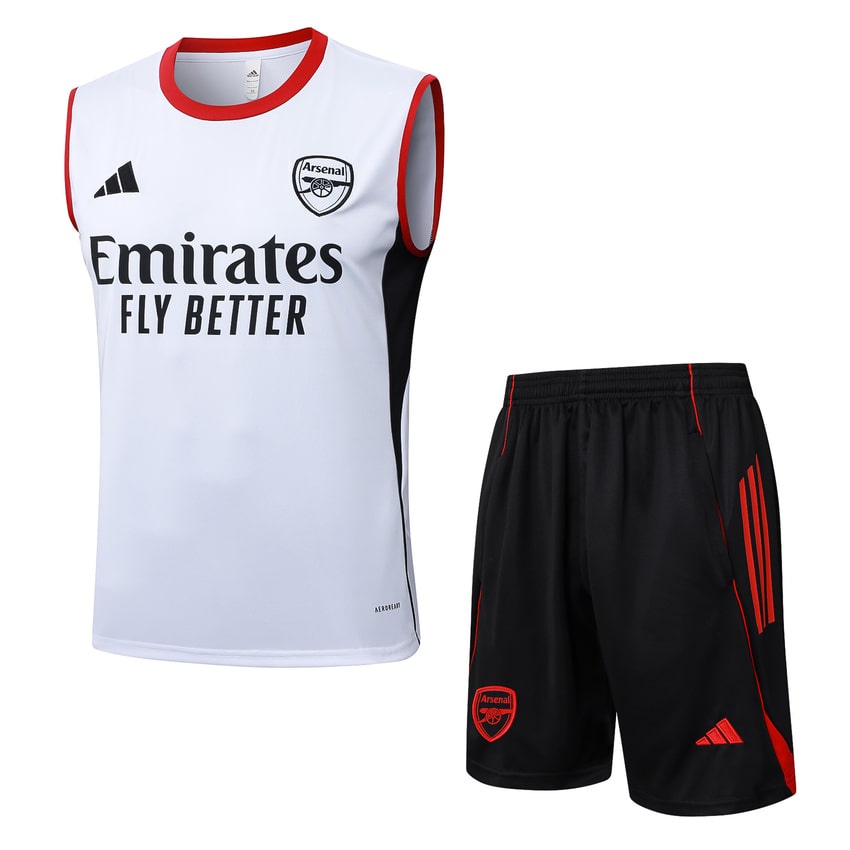 Debardeur Short Arsenal 2025 2026 Blanc Rouge (1)