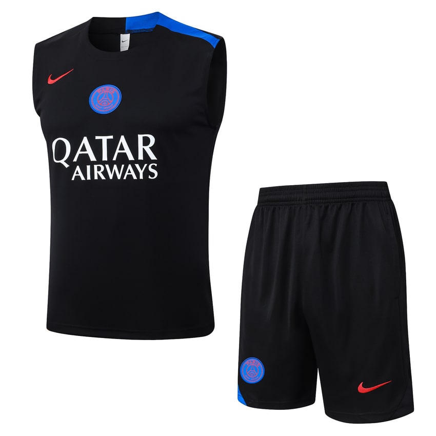 Debardeur Short PSG 2025 2026 Noir Foncé (1)