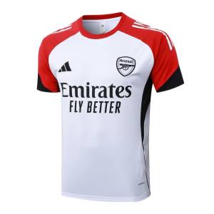 Ensemble Maillot Short Arsenal 2025 2026 Blanc Rouge (3)