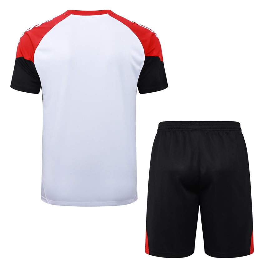 Ensemble Maillot Short Arsenal 2025 2026 Blanc Rouge (4)