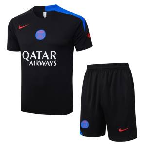 Ensemble Maillot Short PSG 2025 2026 Noir Foncé