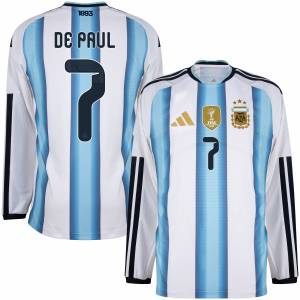Maillot Argentine Domicile 2026 2027 Manches Longues De Paul (1)