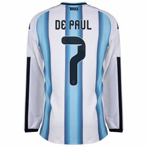 Maillot Argentine Domicile 2026 2027 Manches Longues De Paul (2)