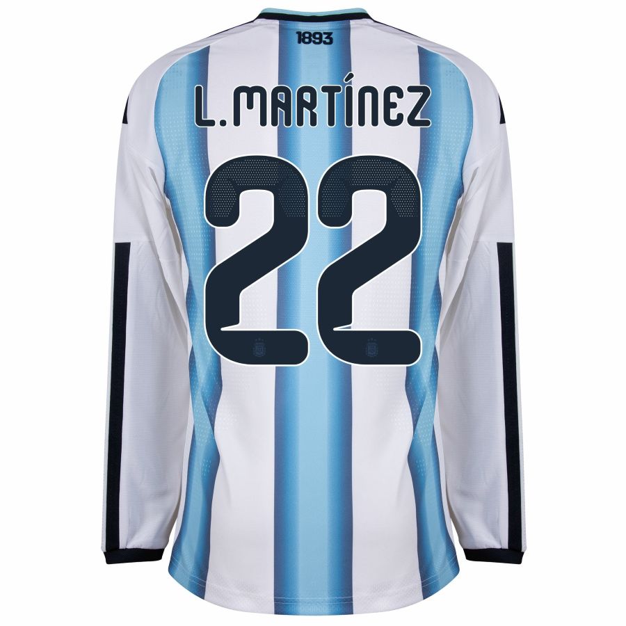 Maillot Argentine Domicile 2026 2027 Manches Longues L. Martinez (2)