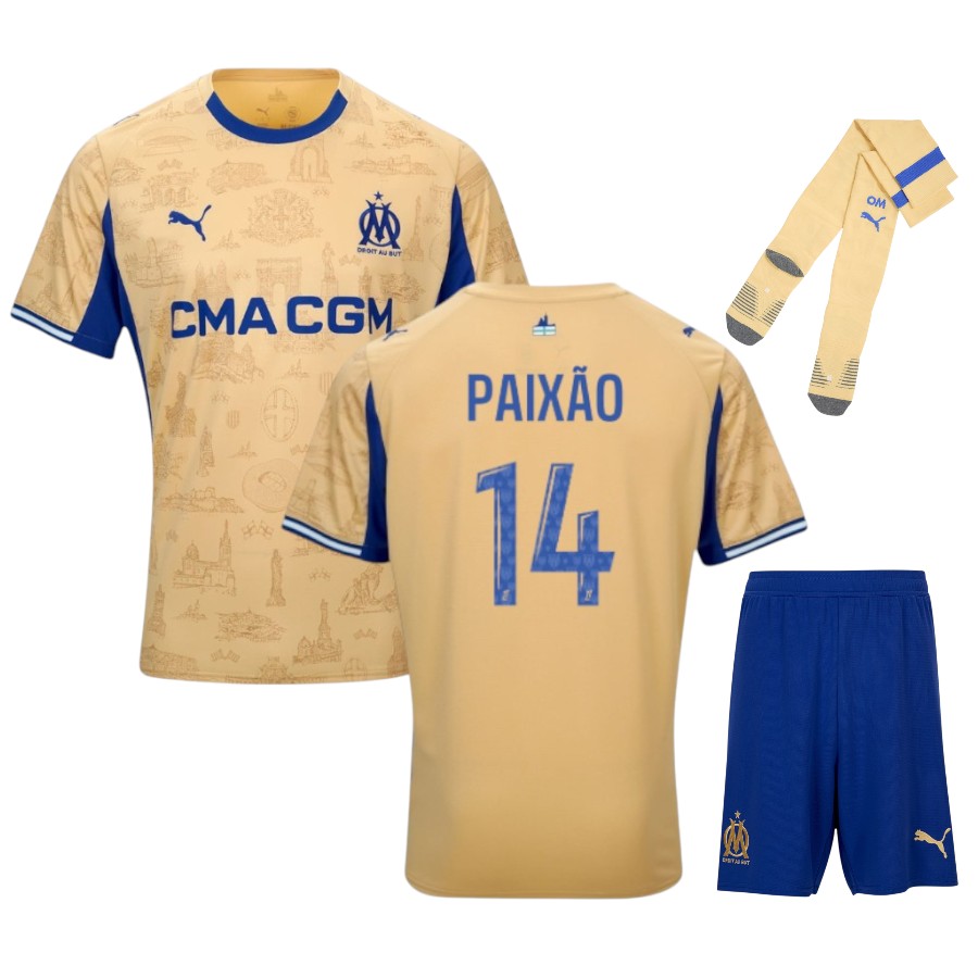 Maillot Kit Enfant OM Fourth 2025 2026 Paixao