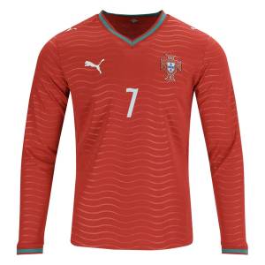 Maillot Portugal Domicile 2026 2027 Ronaldo Manches Longues (3)