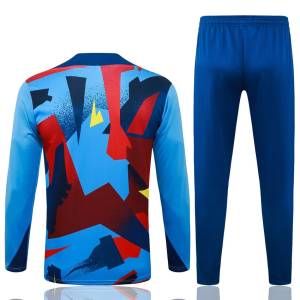 Survetement Barca Training 2025 2026 Bleu Motif (4)