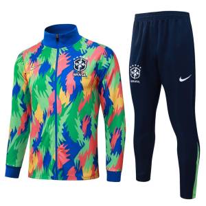 Survetement Bresil Veste 2025 2026 Vert Bleu
