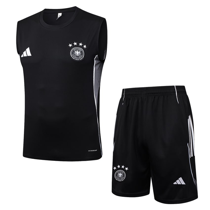 Debardeur Short Allemagne 2025 2026 Noir Blanc (1)