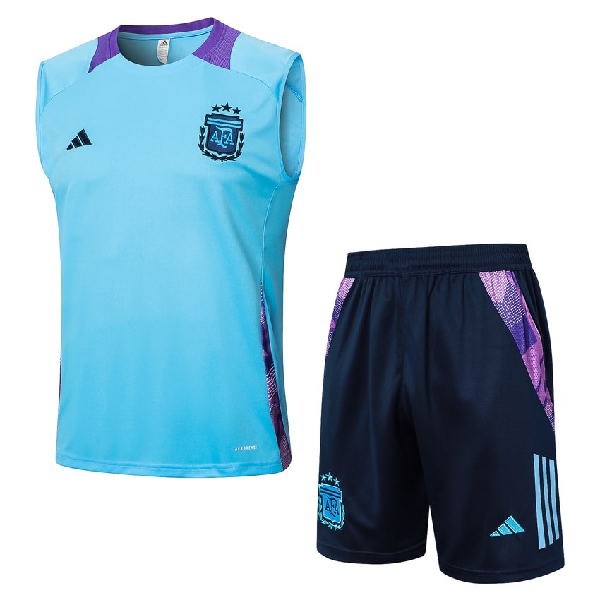 Debardeur Short Argentine 2024 2025 Bleu Ciel (1)