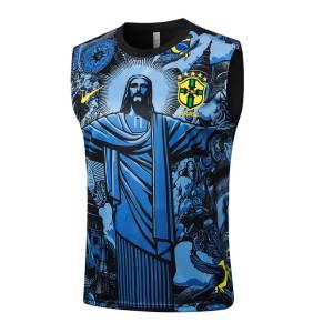 Debardeur Short Bresil 2024 2025 Bleu Motif (2)