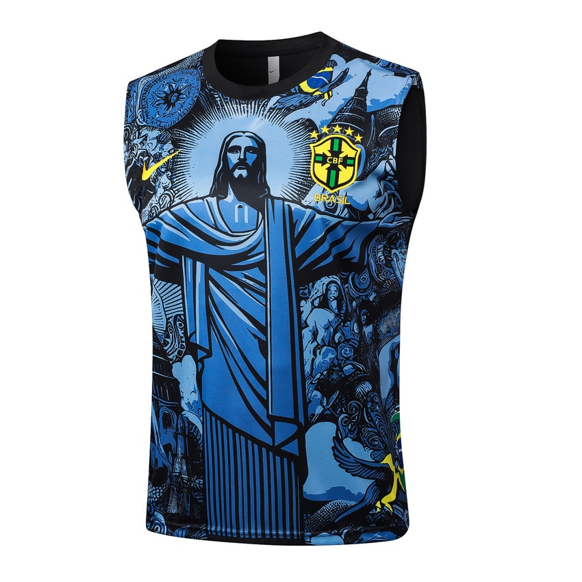 Debardeur Short Bresil 2024 2025 Bleu Motif (2)