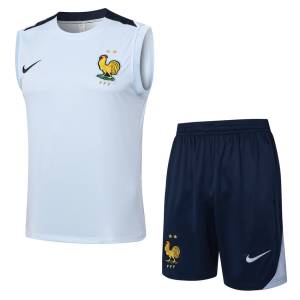 Debardeur Short Equipe de France 2024 2025 Blanc