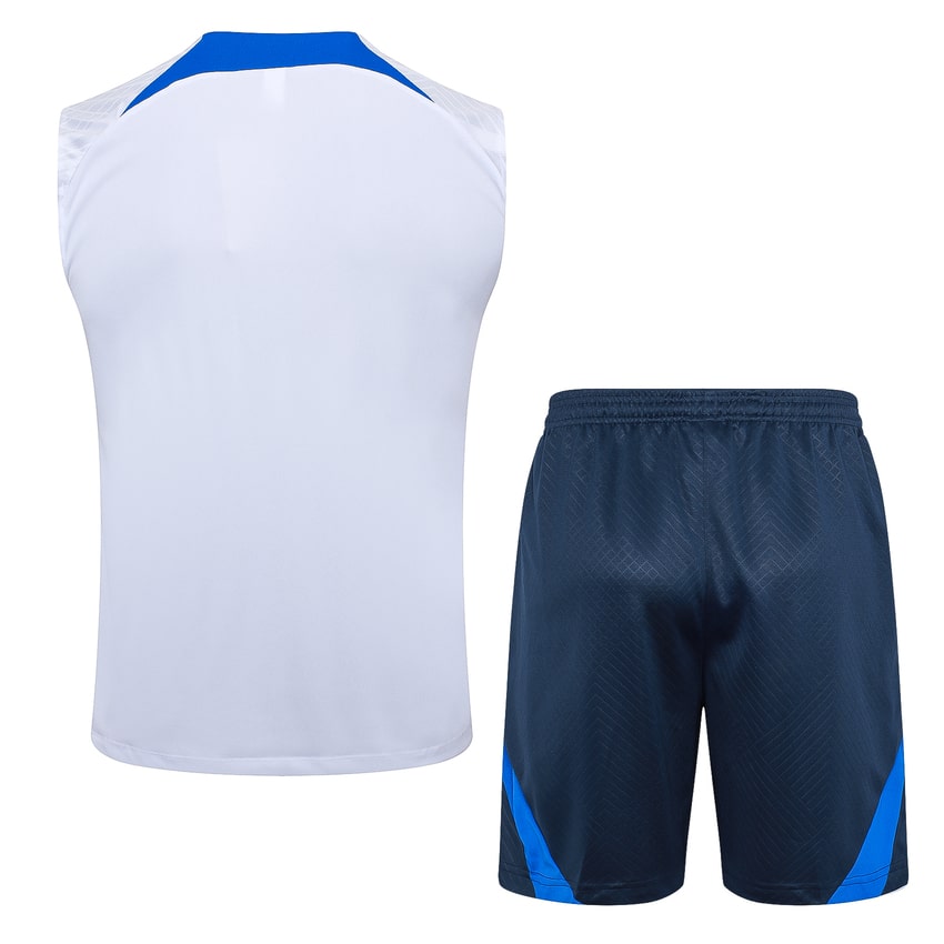Debardeur Short Equipe de France 2024 2025 Blanc Bleu (4)