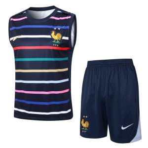 Debardeur Short Equipe de France 2024 2025 Bleu Motif