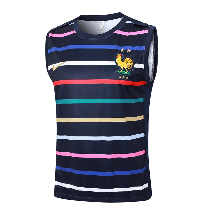 Debardeur Short Equipe de France 2024 2025 Bleu Motif (2)