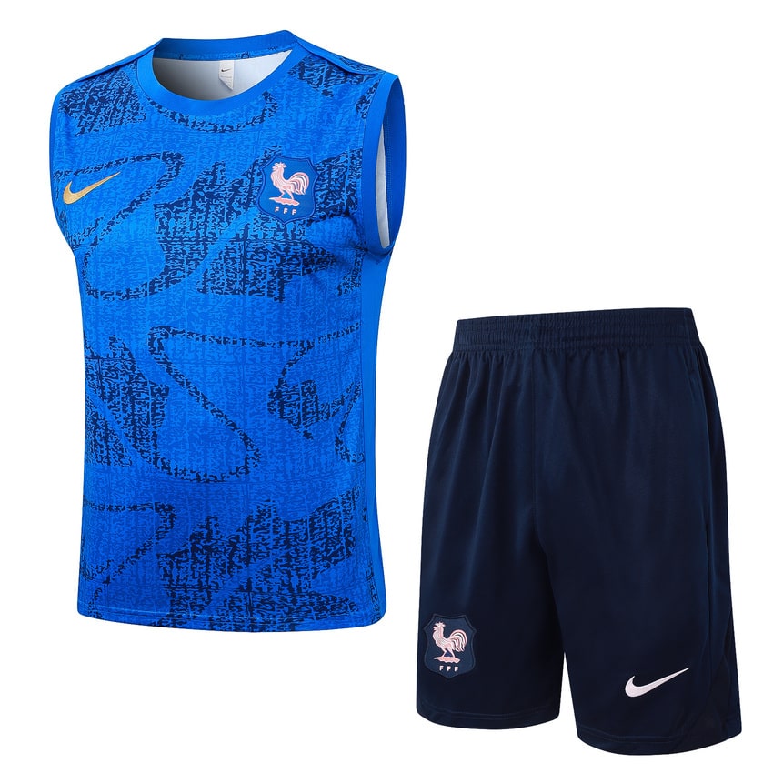 Debardeur Short Equipe de France 2025 2026 Bleu Clair (1)