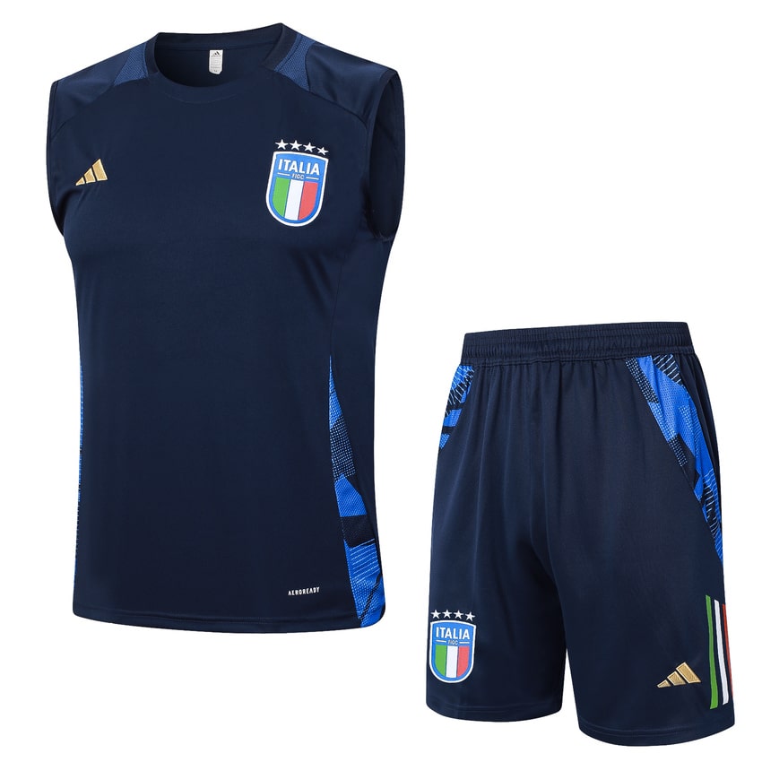 Debardeur Short Italie 2024 2025 Bleu (1)