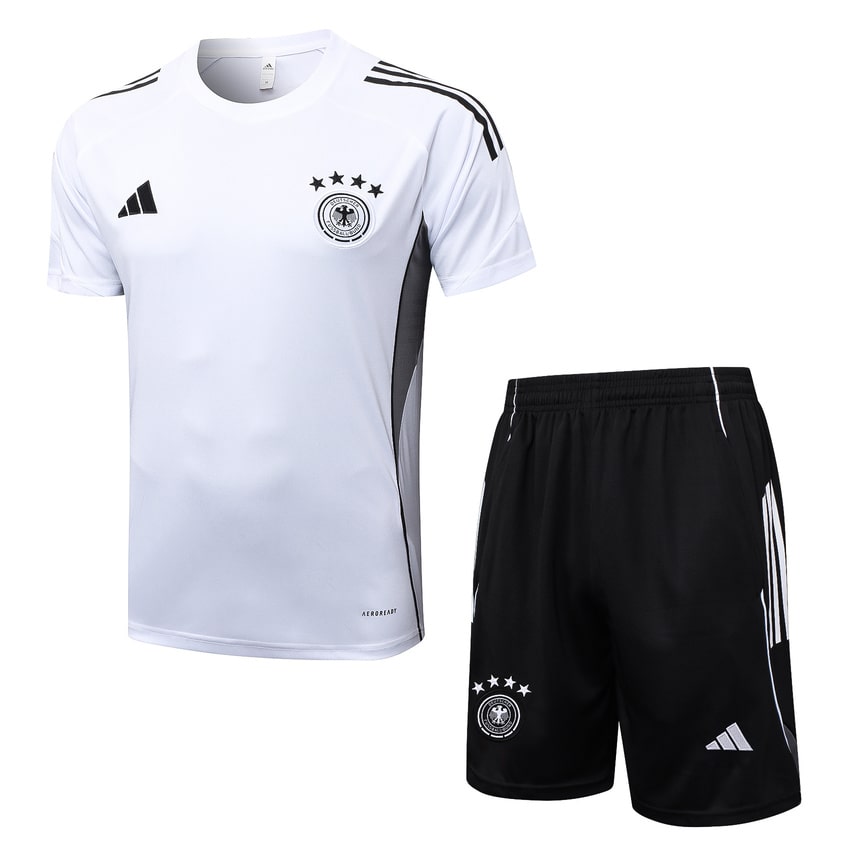 Ensemble Maillot Short Allemagne 2025 2026 Blanc Noir (1)