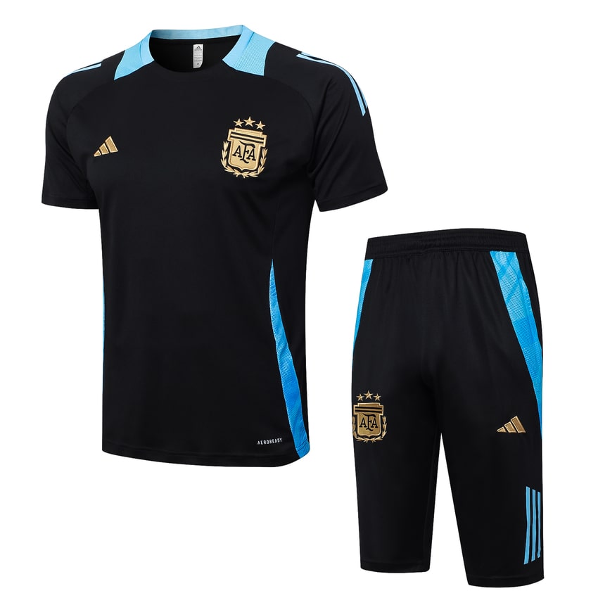 Ensemble Maillot Short Argentine 2024 2025 Noir (1)