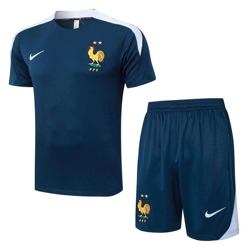 Ensemble Maillot Short Equipe de France 2024 2025 Bleu (1)