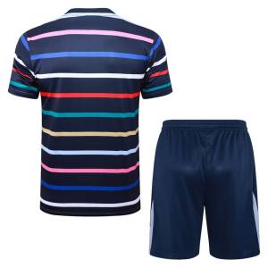 Ensemble Maillot Short Equipe de France 2024 2025 Bleu Motif (4)