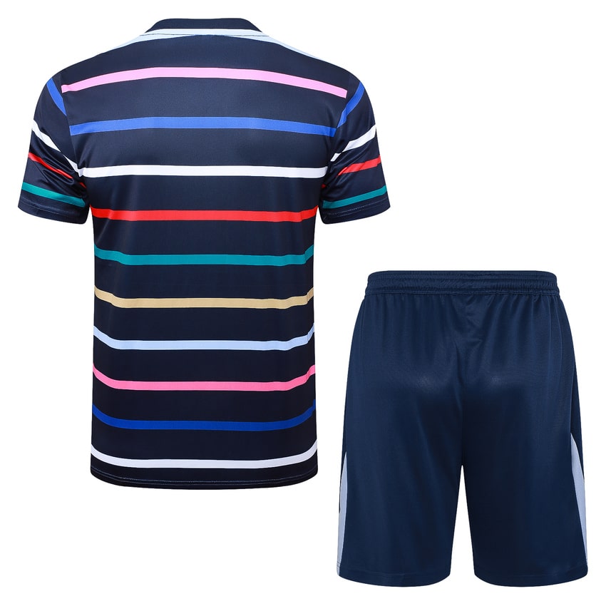 Ensemble Maillot Short Equipe de France 2024 2025 Bleu Motif (4)