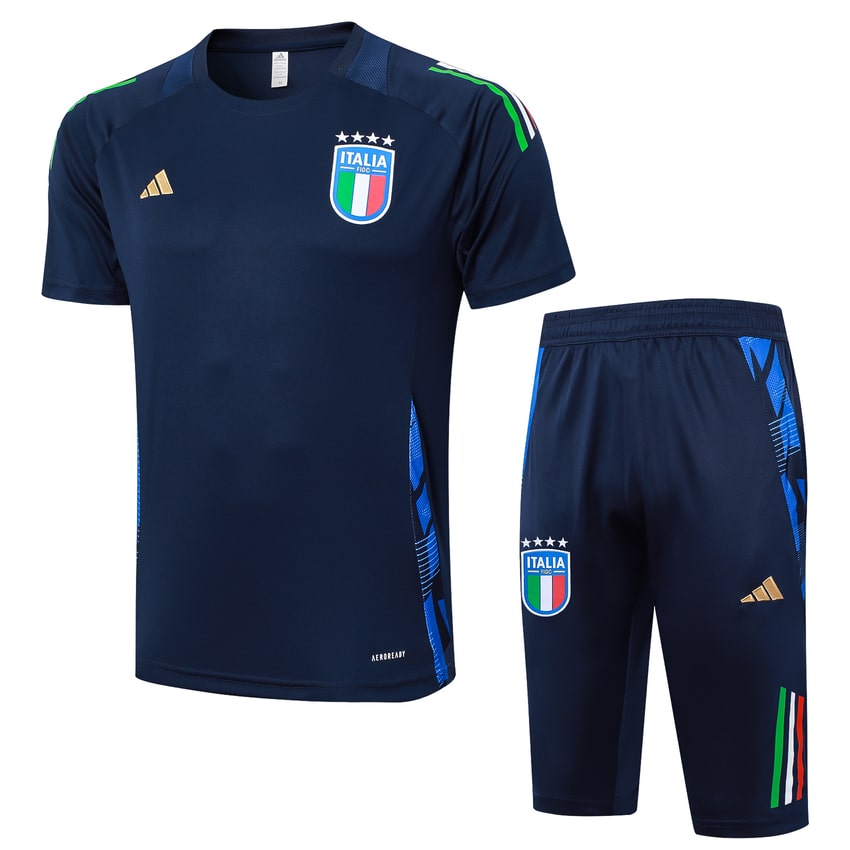 Ensemble Maillot Short Italie 2024 2025 Bleu (1)