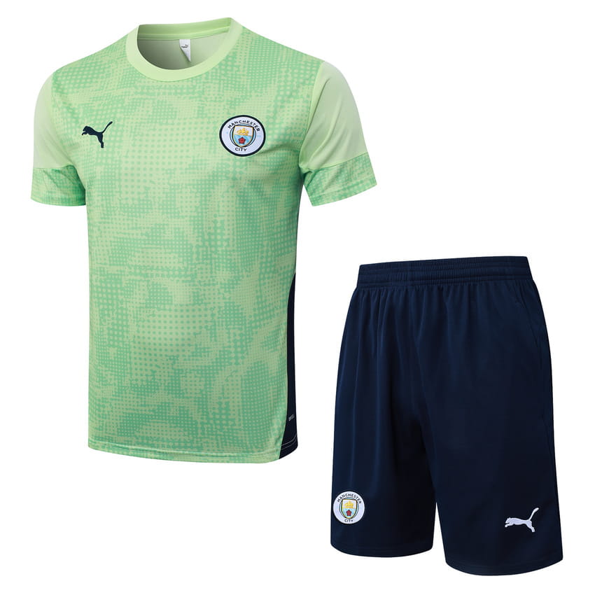 Ensemble Maillot Short Manchester City 2025 2026 Vert (1)