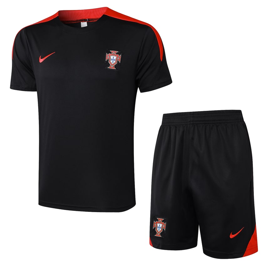 Ensemble Maillot Short Portugal 2024 2025 Noir (1)