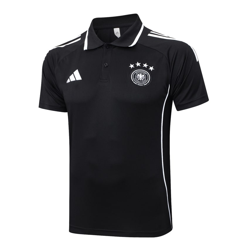 Survetement Allemagne Polo 2025 2026 Noir Blanc (2)
