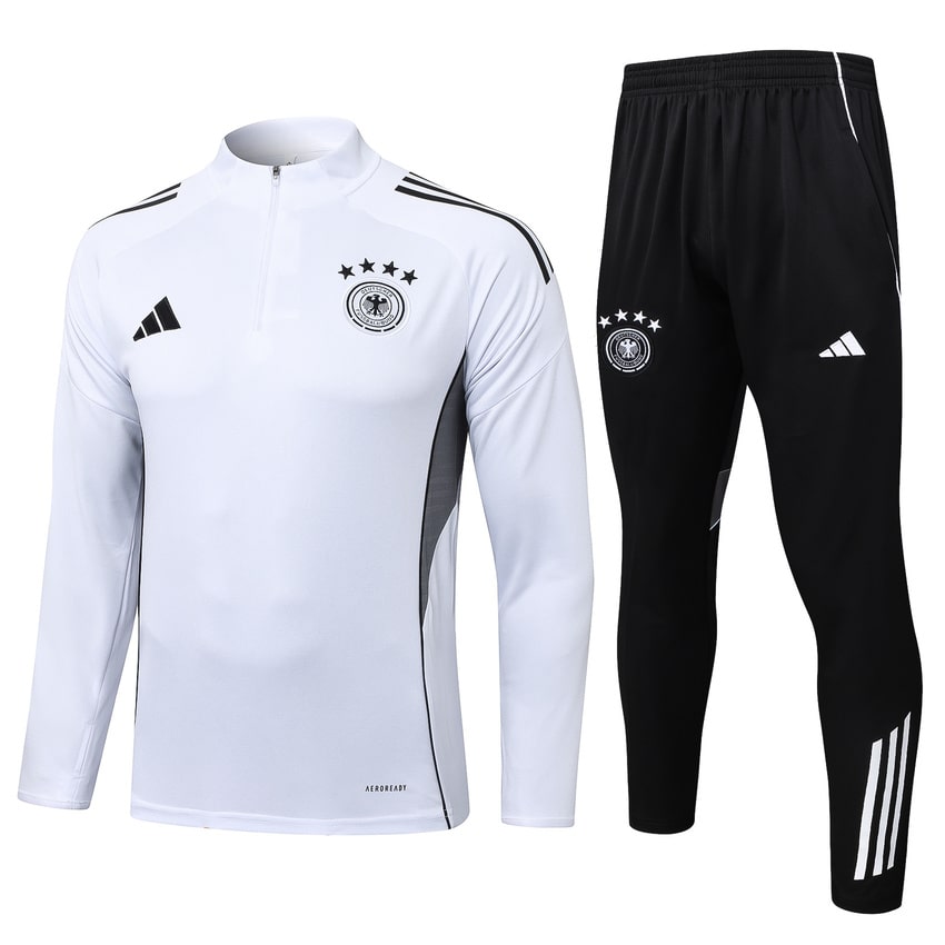 Survetement Allemagne Training 2025-2026 Blanc Noir (1)