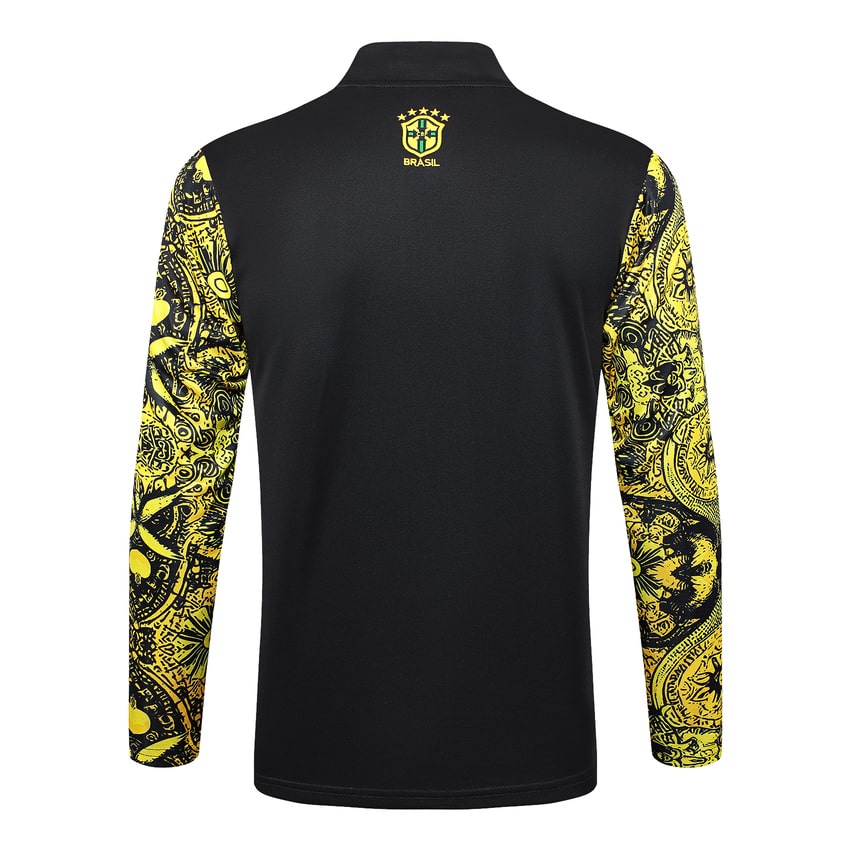 Survetement-Bresil-Training-2024-2025-Jaune-Motif-3