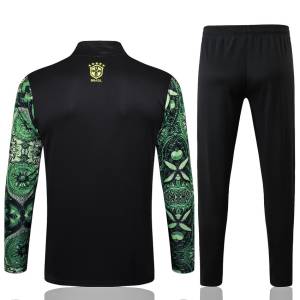 Survetement Bresil Training 2024 2025 Vert Motif (4)