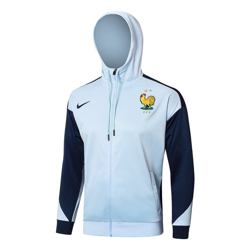 Survetement Equipe de France Sweat 2024 2025 Blanc Bleu (2)