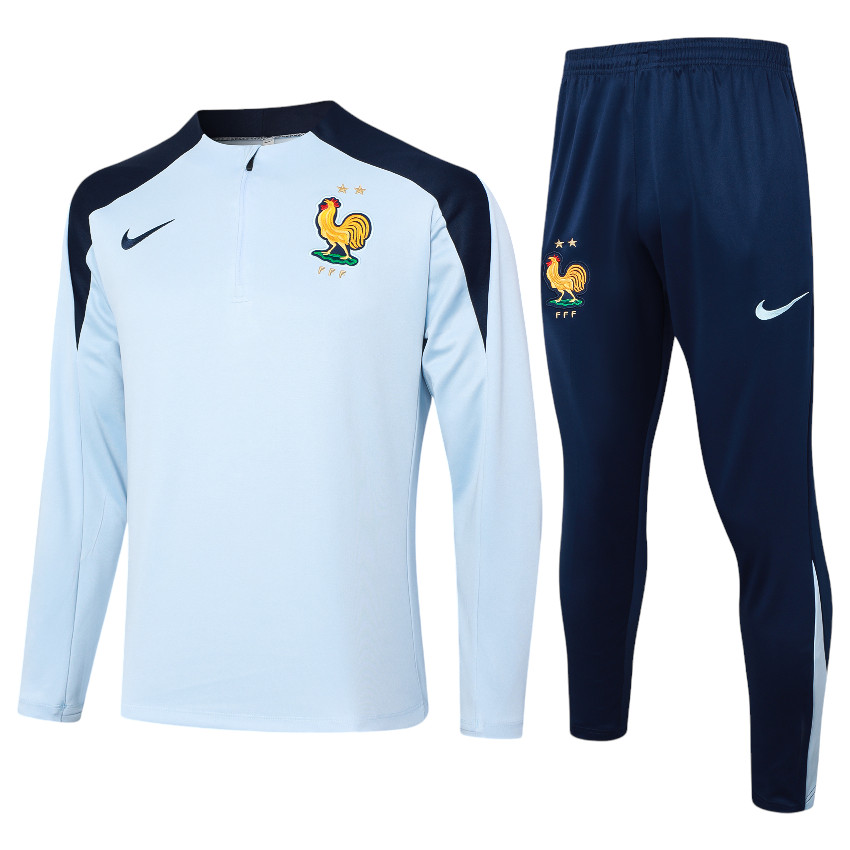 Survetement Equipe de France Training 2024 2025 Blanc (1)