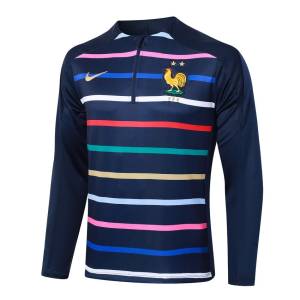 Survetement Equipe de France Training 2024 2025 Bleu Motif (2)