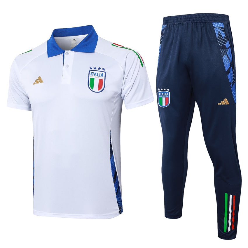 Survetement Italie Polo 2024 2025 Blanc (1)