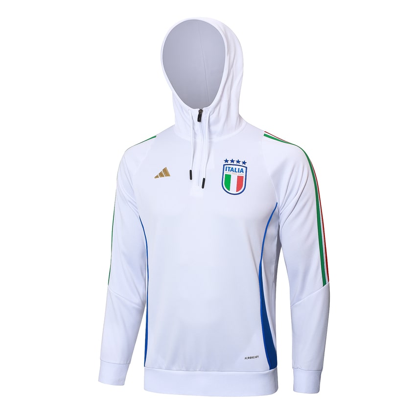 Survetement Italie Sweat 2024 2025 Blanc (2)