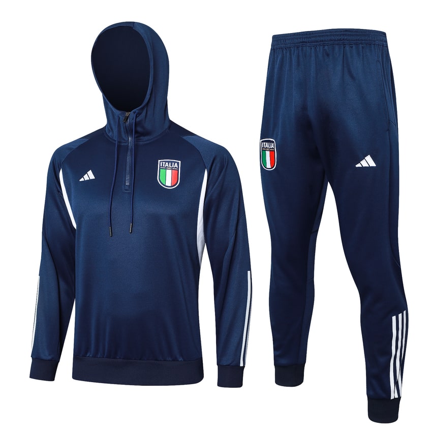 Survetement Italie Sweat 2024 2025 Bleu Foncé (1)