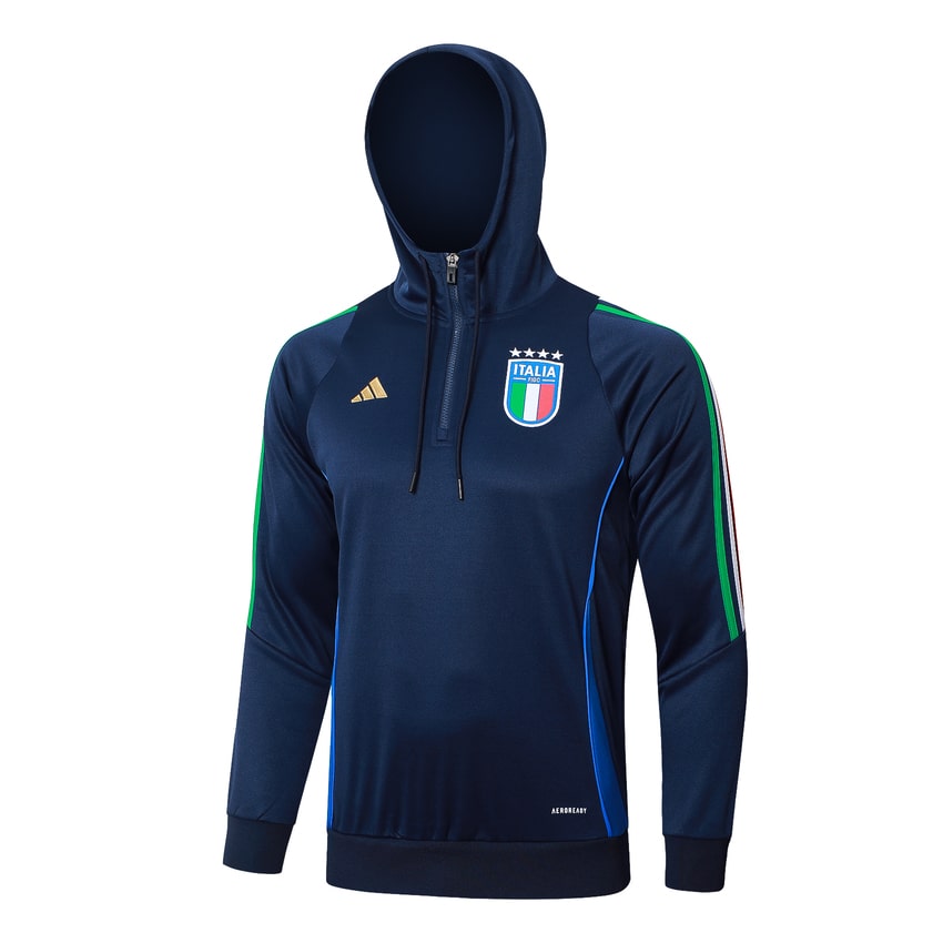 Survetement Italie Sweat 2024 2025 Bleu Sombre (2)