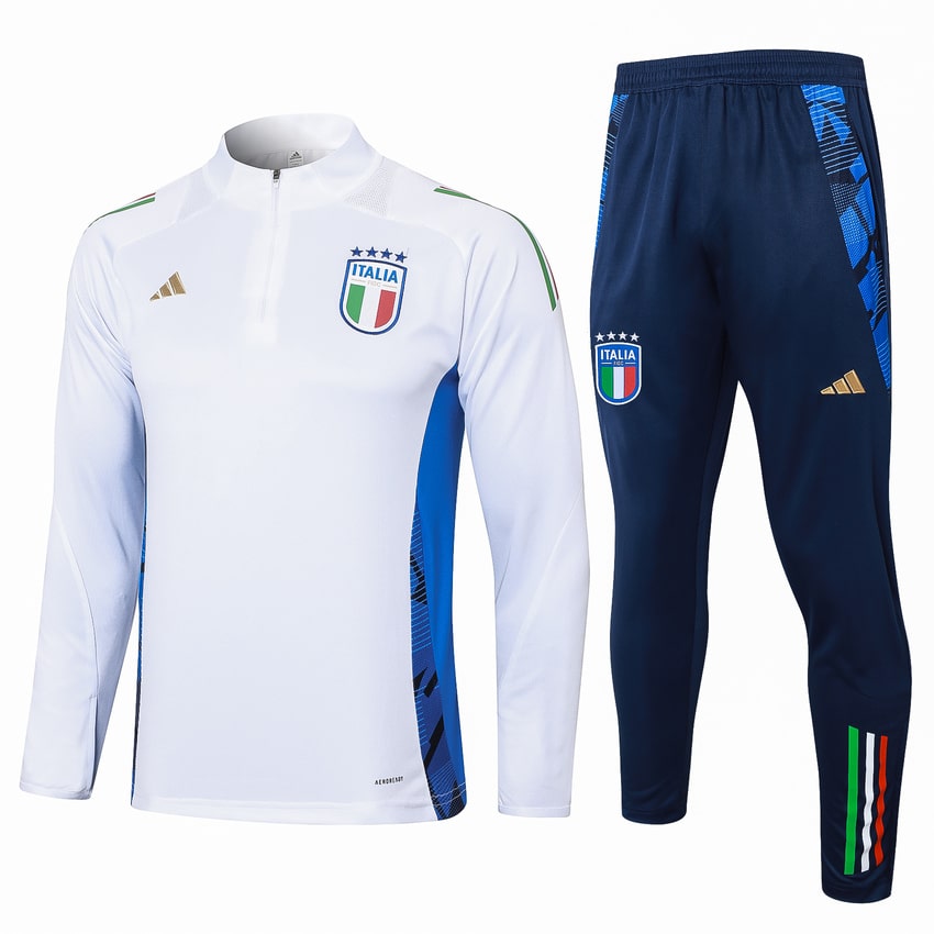 Survetement Italie Training 2024 2025 Blanc (1)