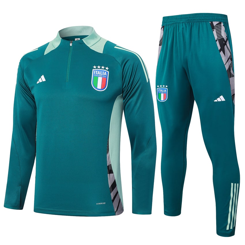 Survetement Italie Training 2024 2025 Vert (1)